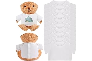 10-Piece Stuffed Bear T-Shirt Set: Effortless Dressing for Your Plush Pals