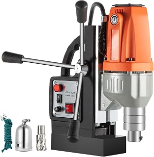Magnetic Drill Machine, 980W High-Power Metal Drill Press, 680 RPM, Multi-Function Drill for 35MM Core Drilling and Tapping