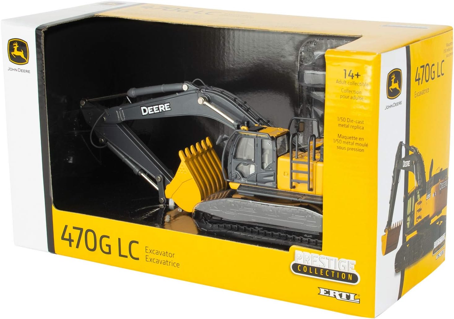 ERTL John Deere 1:50 Scale 470G LC Excavator Prestige Toy Collection, Yellow, 14 Years and Up for Unisex Children