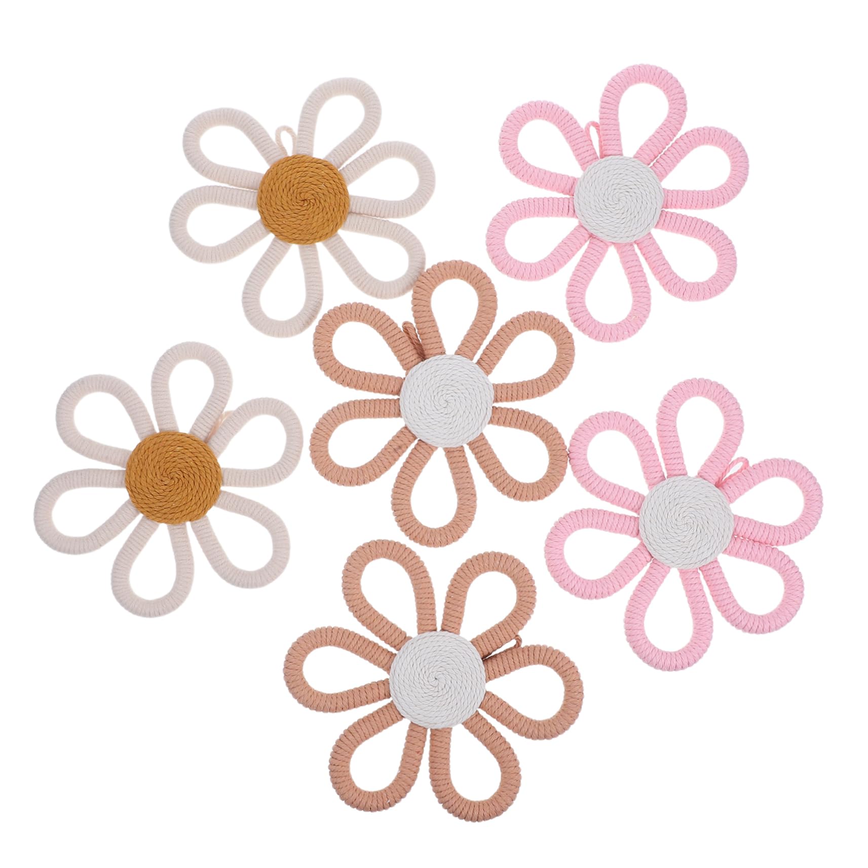 Décoration murale de fleurs tissées lot de 6 pour salon moderne