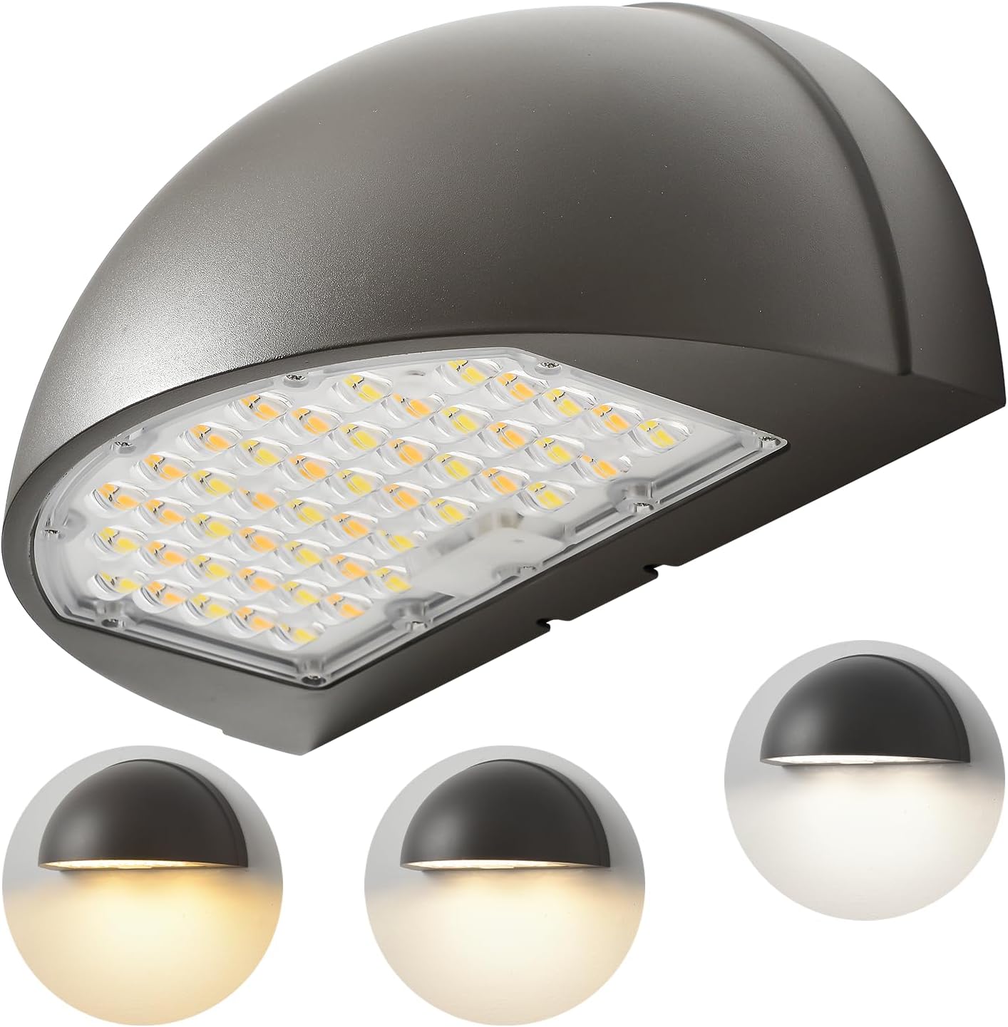 OSTEK 80W Full Cut-Off LED Wall Pack Light with Photocell 11000LM 5000K - Replaces 300 watt Metal halide/HPS, Outdoor Area Full Cutoff Wall Pack led Light Fixture IP65