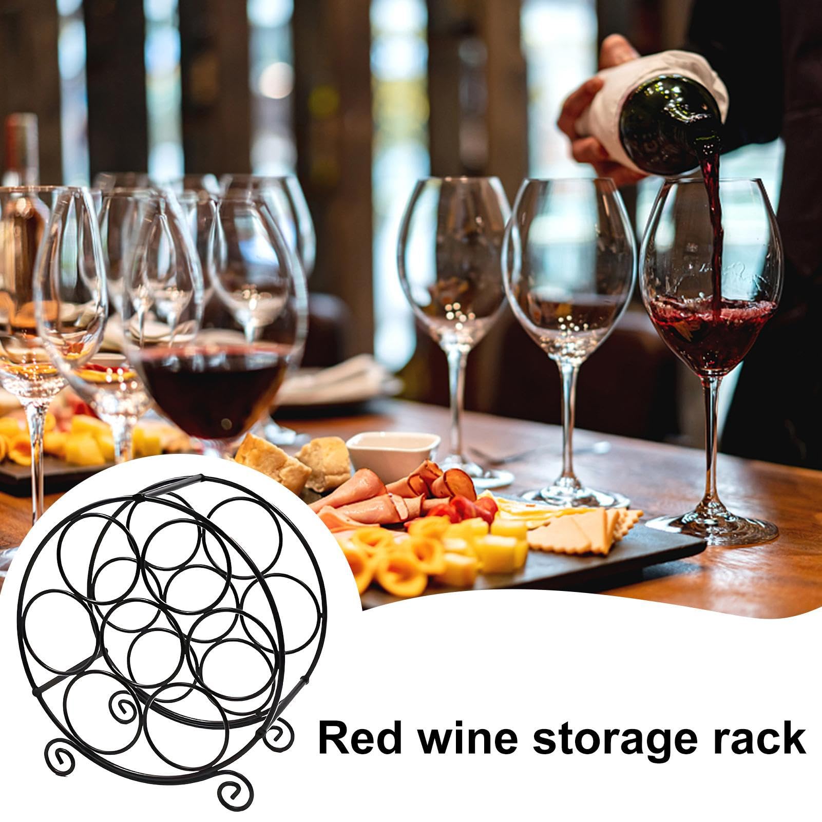 Présentoir à Bouteilles pour Comptoir Support de stockage en métal de forme