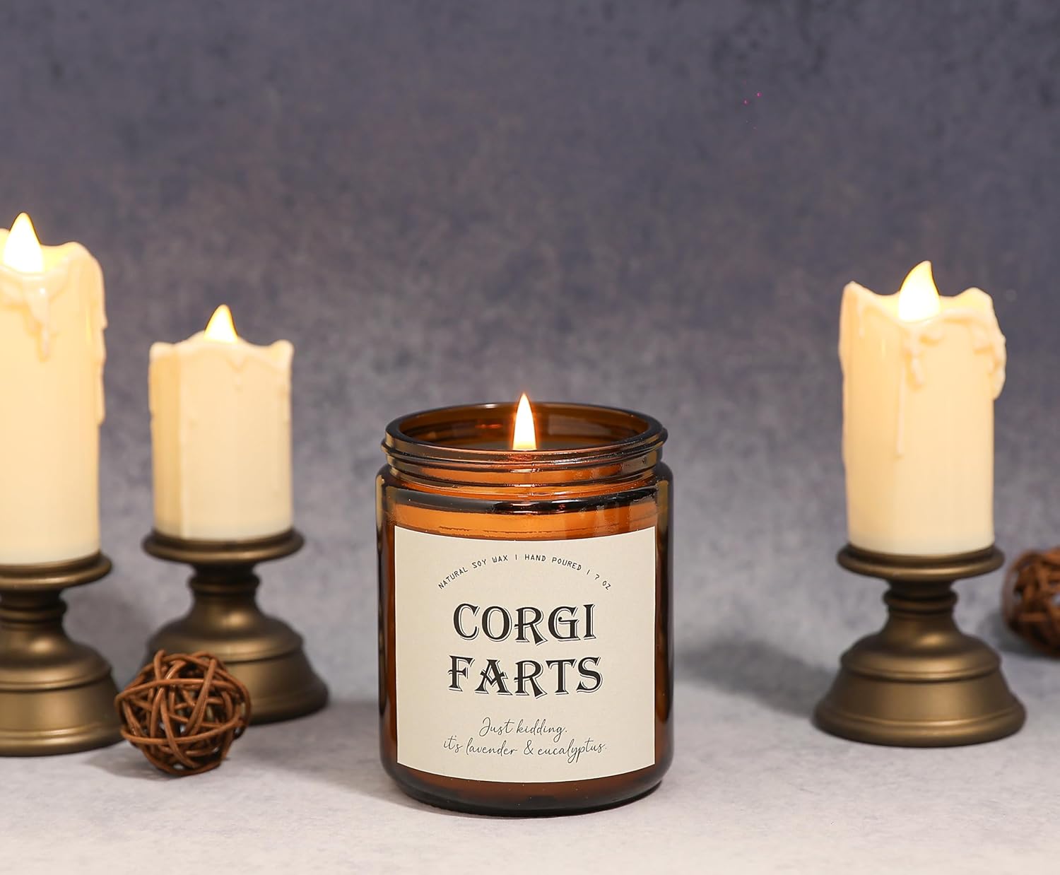 Corgi Gifts & Decor, Corgi Gifts for Corgi Lovers, Funny Dog Candle