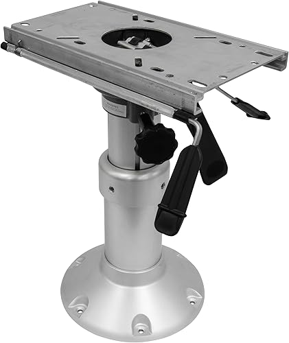 Wise Heavy Duty Mainstay Air Power Pedestal with Slide, Silver