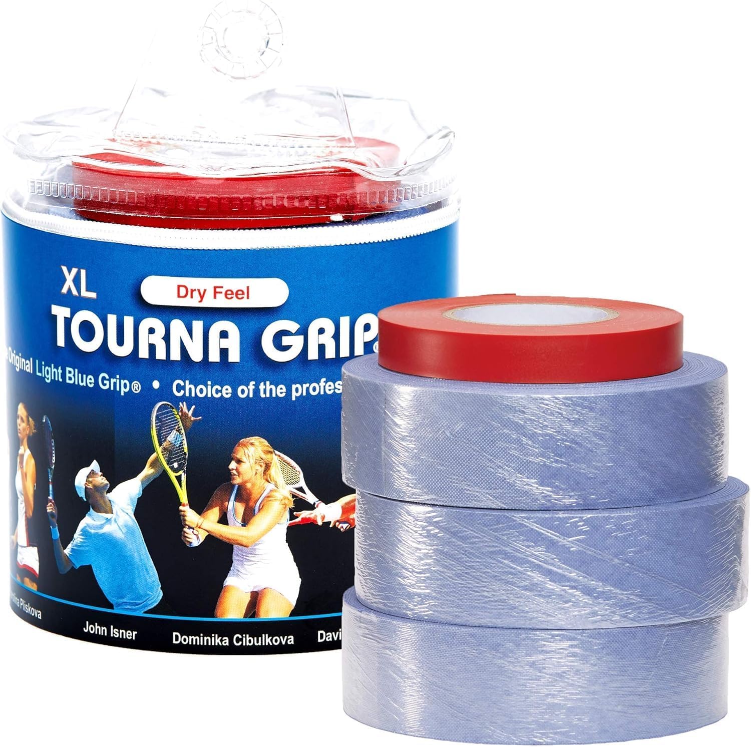 Tourna Grip XL Original Tennis Overgrip – 30-Pack in Multipacks (1 – 5 Packs Available)