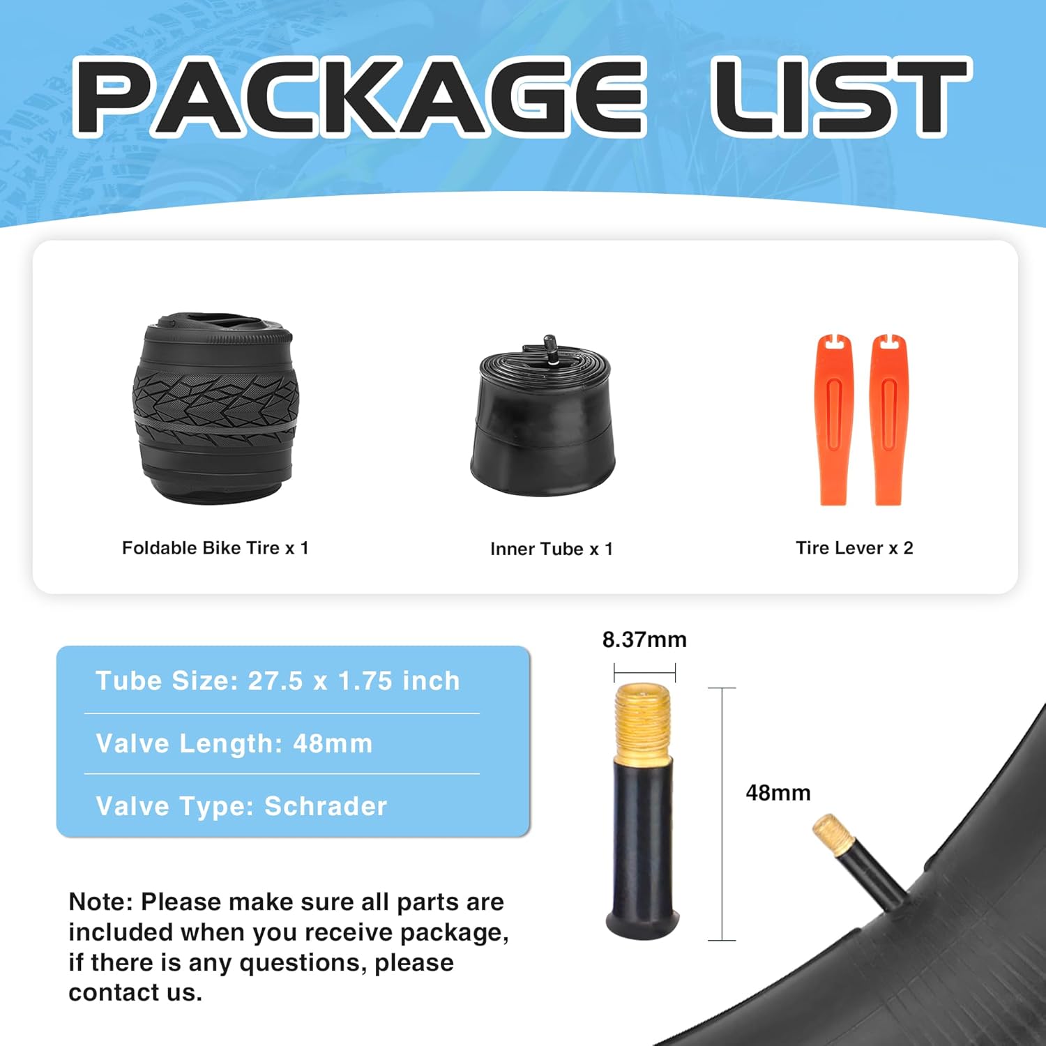 ZUKKA Bike Tire 20x1.75/20x2.125/24x1.75/26x1.75/27.5x1.75 Inch Replacement Bike Tire for Mountain Bike Cruiser Bike