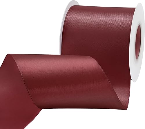 Miniatura 414 de Cinta de satén verde esmeralda de doble cara de 1-1/2 pulgadas x 50 yardas, cinta de poliéster verde esmeralda para envolver regalos, muy adecuada