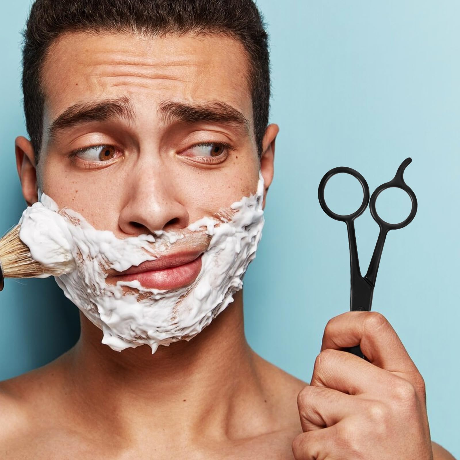 Alipis Set in Inossidabile Antiruggine Forbici per Barba e Baffi 4 con Pettine e Custodia per, per Barberia e Domestico