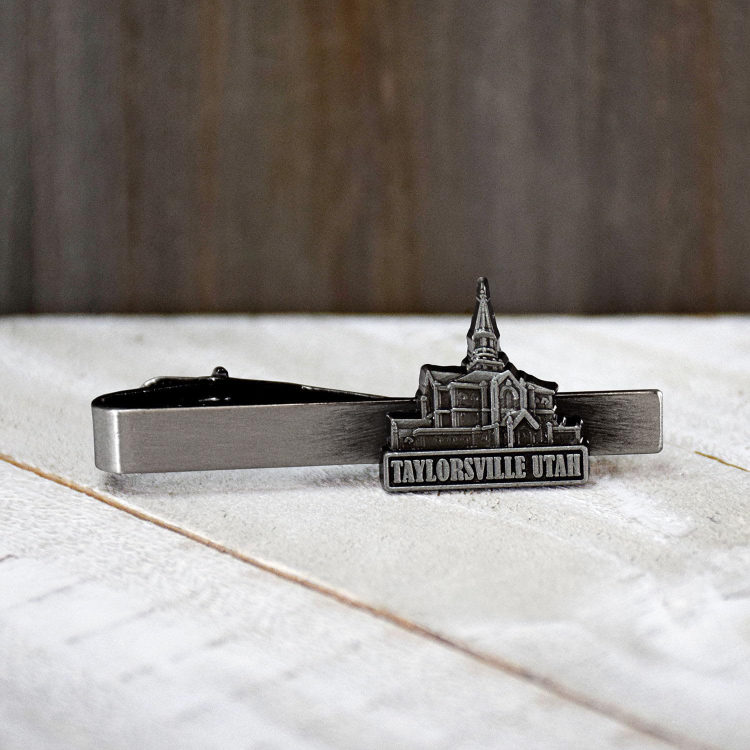 Ringmasters Taylorsville Utah Antique Silver Temple Tieclip
