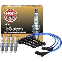 NGK Wire & 4 G-Power Platinum Spark Plugs Kit For Honda Acura Isuzu