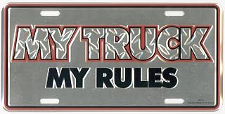 My Truck My Rules Metal License Plate