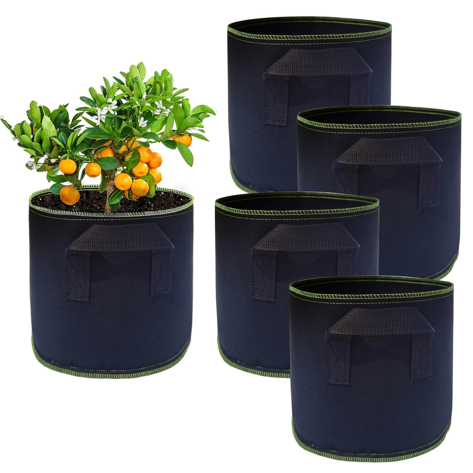 Bolsas de cultivo de plantas de jardín de 12 litros contenedores textiles transpirables