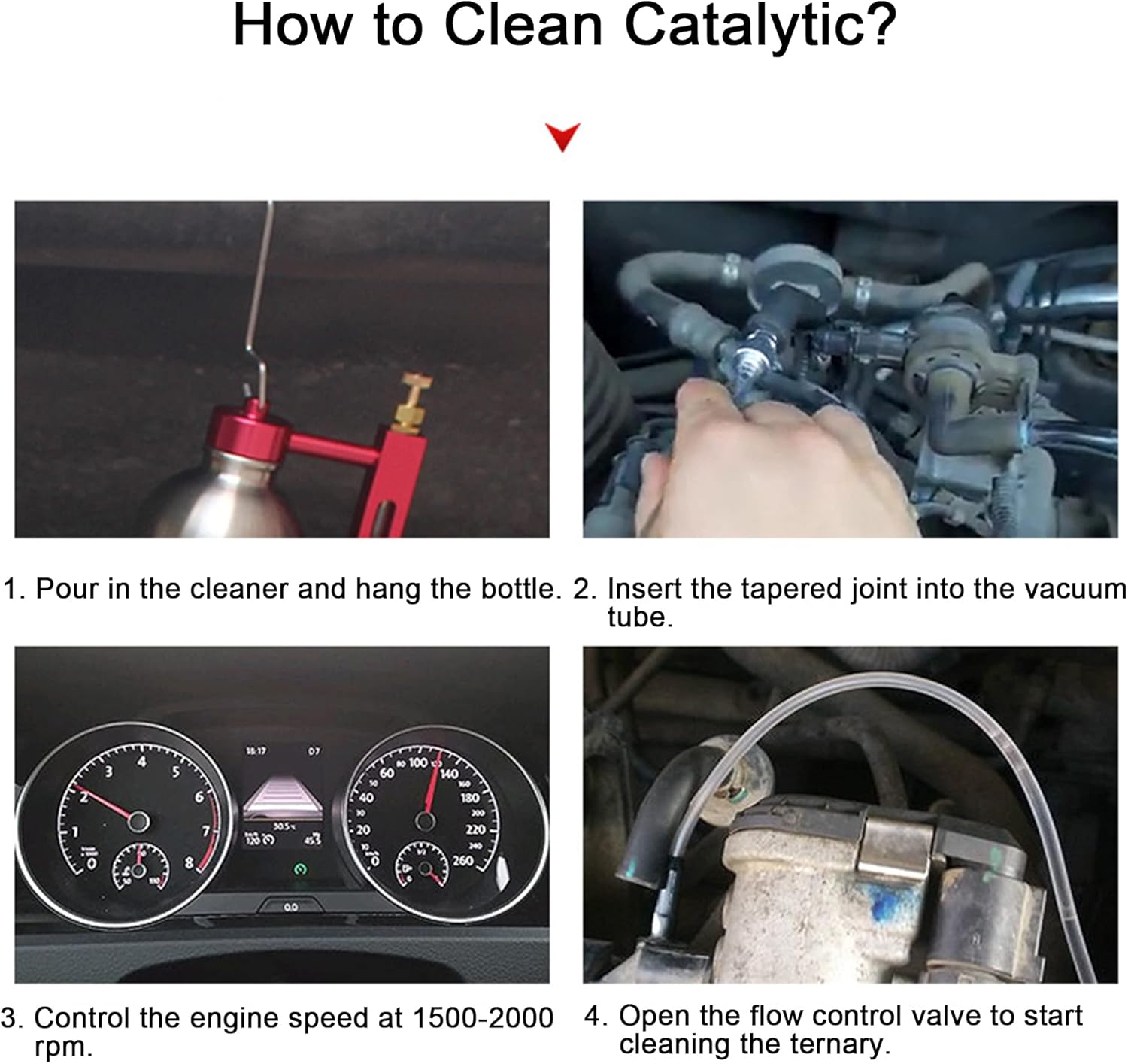 Catalytic Clean Canister Hanging Bottle Tool for Fuel and Exhaust System 600ML