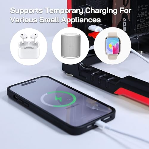 Miniatura 5 de Luz de trabajo LED inalámbrica compatible con batería Makita de 18-20 V, base magnética para debajo del capó, 4000 lm 25 W brillo ajustable, sin