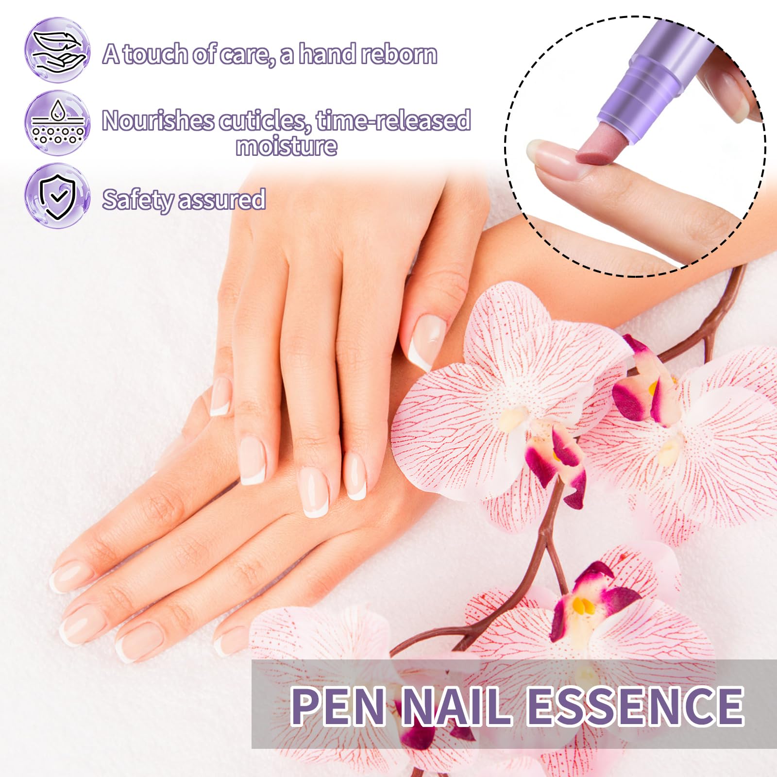 2 Pezzi Pennino 3 in 1 per la Cura di Cuticole e Unghie, Penne Liquide per Rimozione Cuticole, Penna Olio per Cuticole Unghie per Unghie Secche, Screpolate e Danneggiate