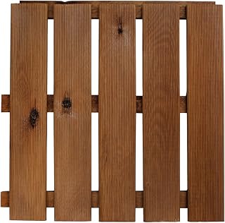 Carrelage de terrasse pin brun kdi 50x50x3.2cm carrelage bois, 4 pièces