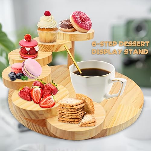 Miniatura 5 de DOERDO - Bandeja para servir sushi, escaleras, escaleras, plato de carne, sushi, sashimi, plato para servir en el hogar, restaurante y hogar, 6 pasos