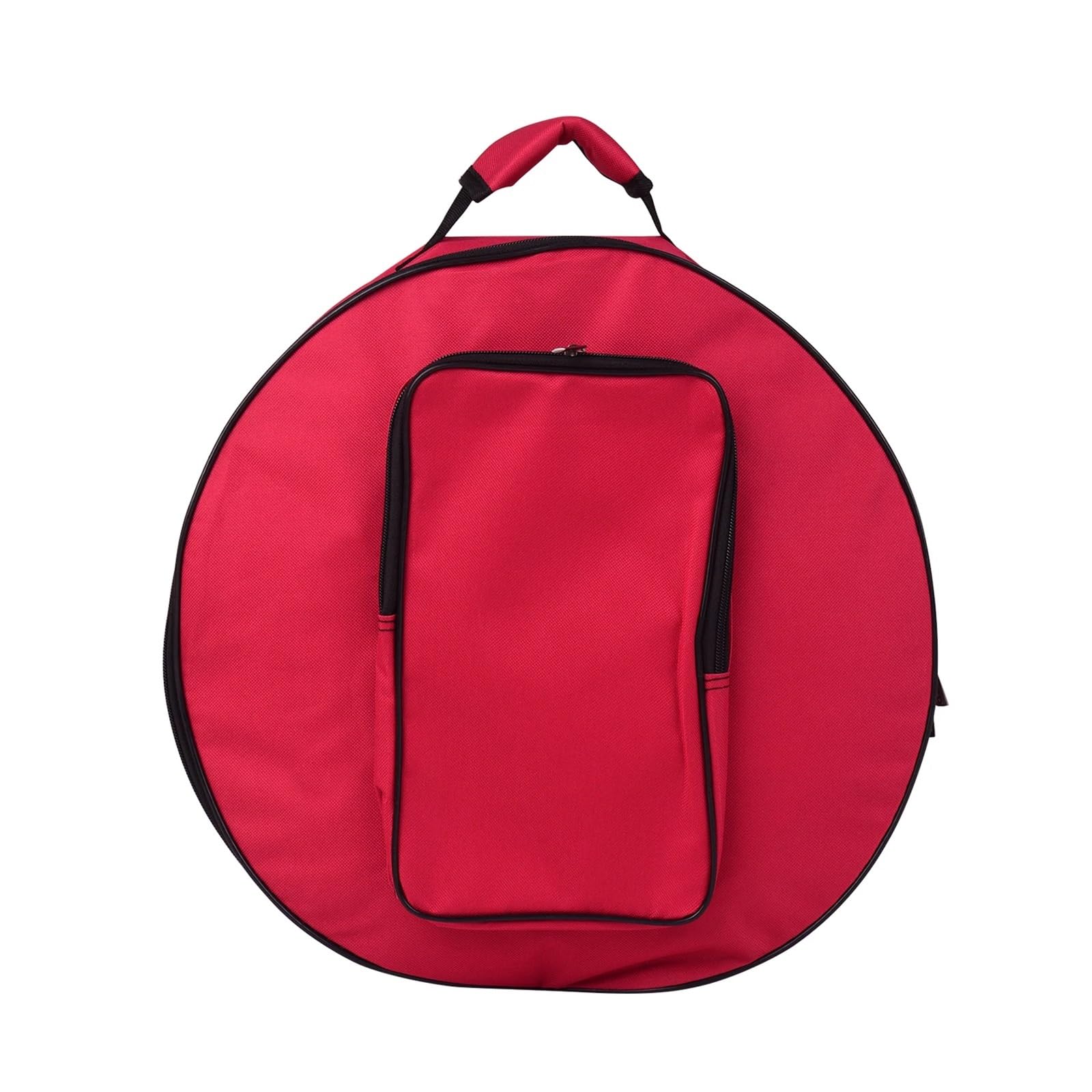 PPQIRU Hat Storage Box Compact Snare Drum Bag Backpack Case with Shoulder Strap Outside Pockets For Organization(Red)