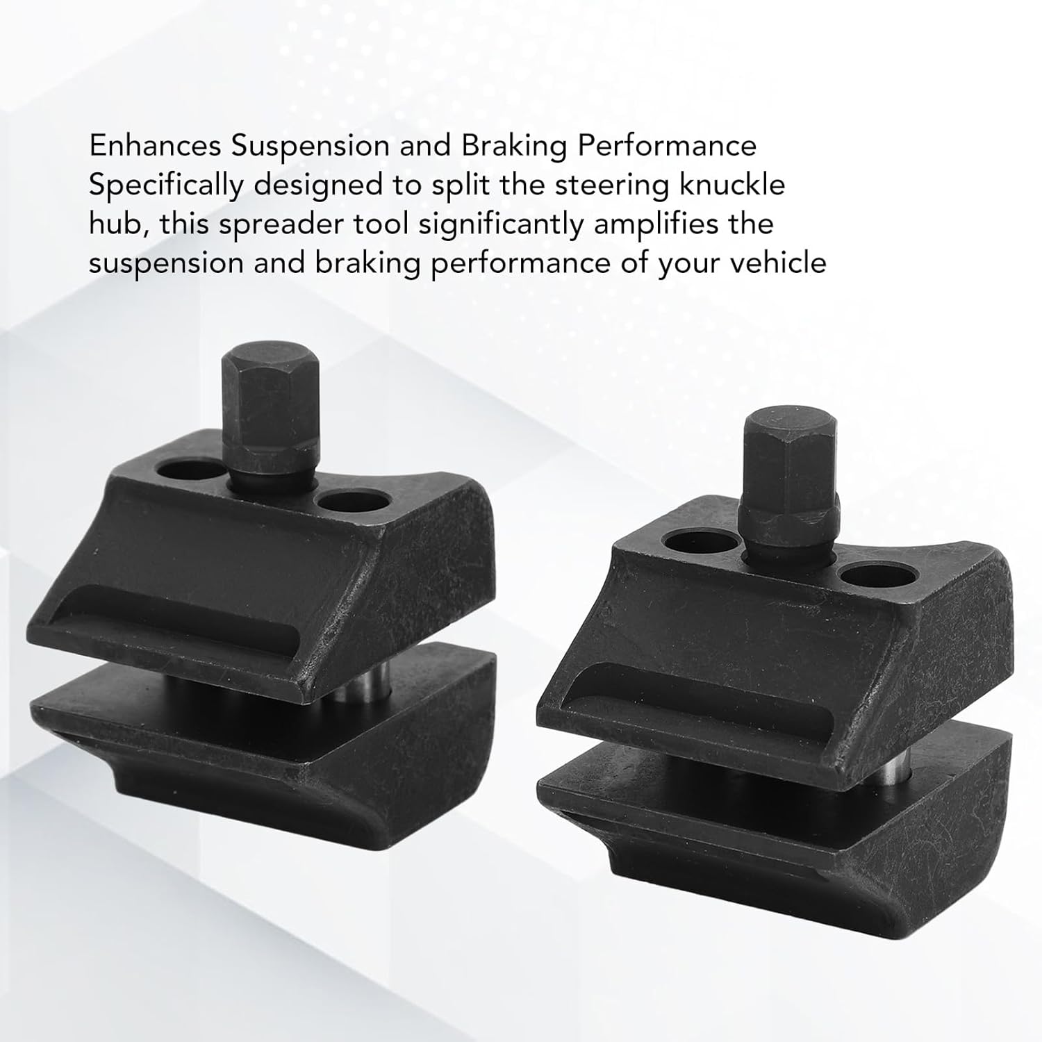 2PCS Suspension Strut Spreader Tool Universal Steering Knuckle Hub Splitter with Wrench, Heavy Duty Steel Construction Steering Knuckle Separator