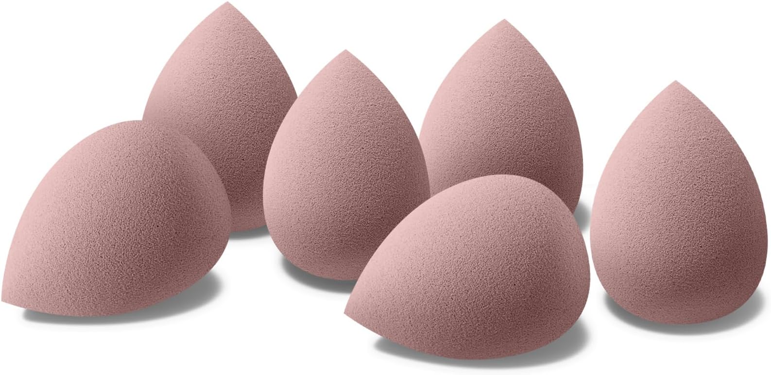 FACEMADE 6 PCS Makeup Sponges Set, Makeup Sponges for Foundation, Latex Free Beauty Sponges, Flawless for Liquid, Cream and Powder, Super Soft Blending Sponge, Beige