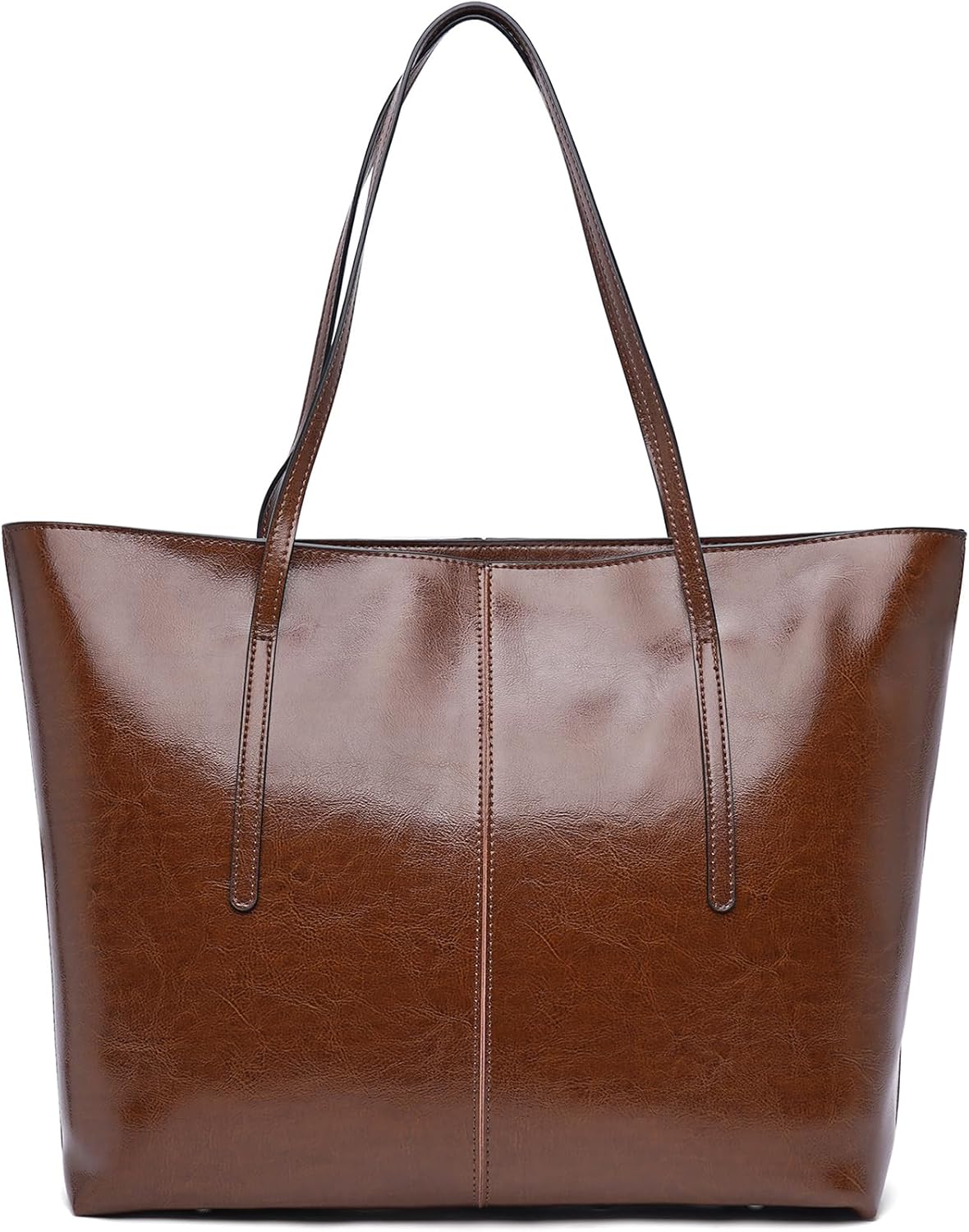 LAORENTOU Tote Bag for Women, Work Bags Genuine Leather Purses and Handbags for Women Top Handle Shoulder Bags | Laptop Bag, large capacity, Fashion Design