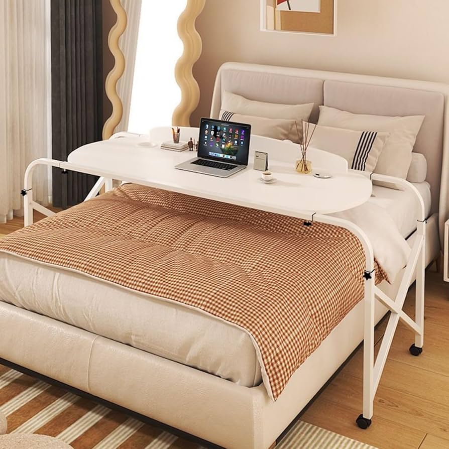 Amazon.co.jp: ベッドデスク ベッドテーブル キャスター付き ベッド上