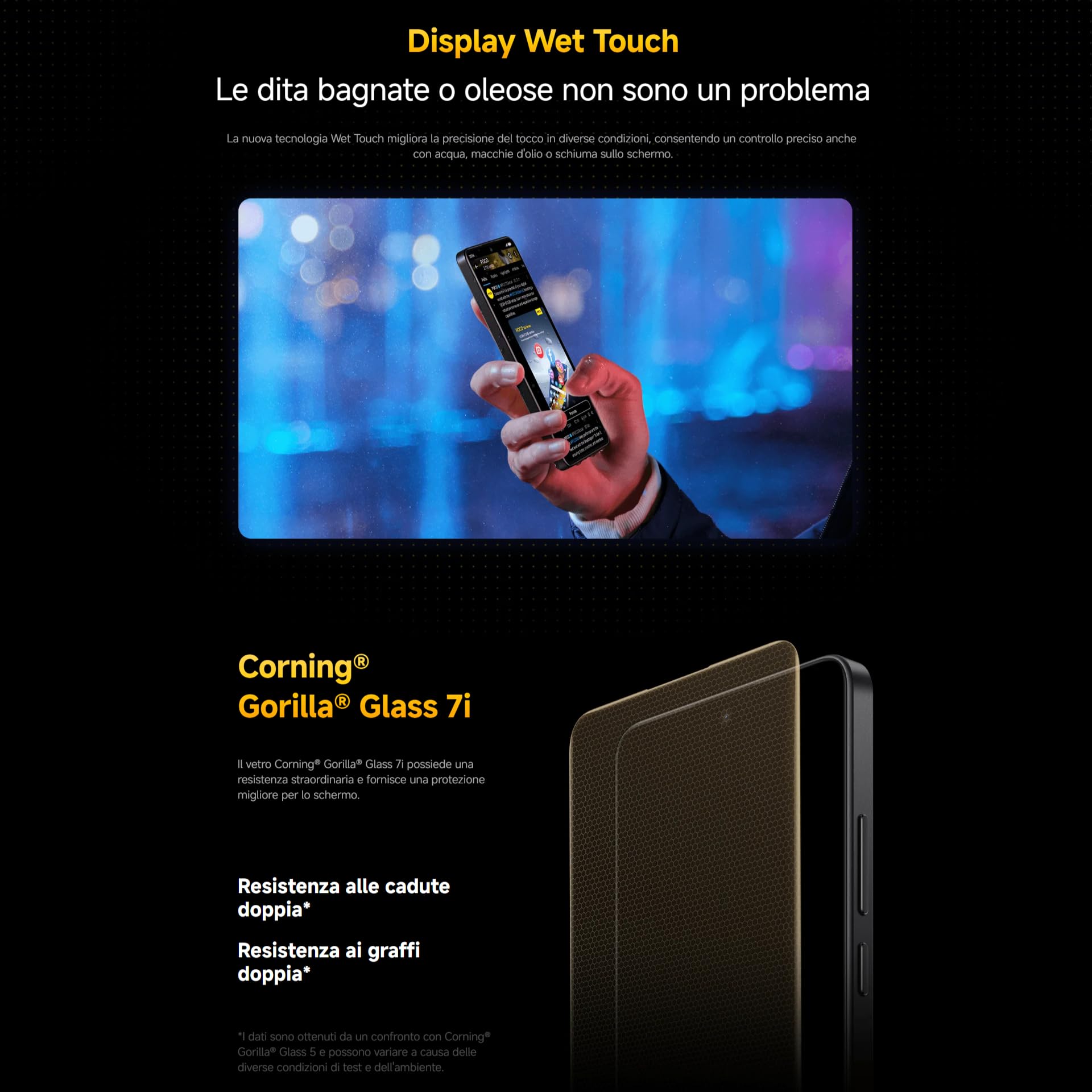 XIAOMI POCO X7 Pro (smartphone), 12+512GB, Nero, funzioni AI | 50MP camera principale con OIS, batteria da 6.000mAh (typ) con ricarica HyperCharge da 90W, IP68