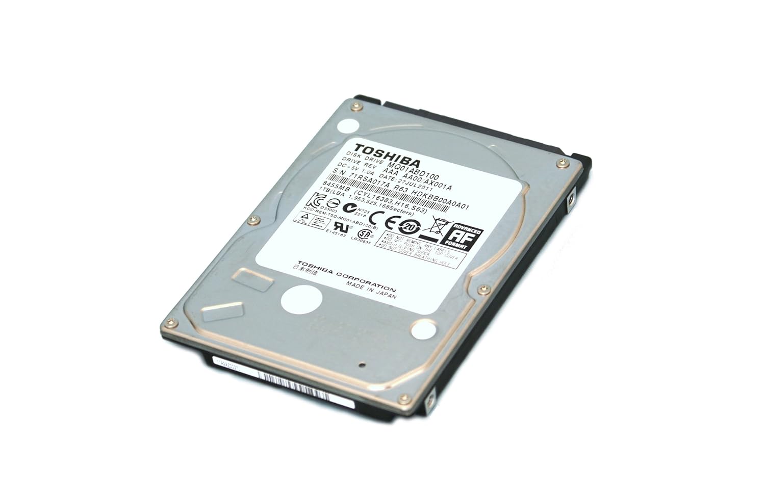 TOSHIBA MQ01ABD032 320GB 5400 RPM 8MB Cache 2 5 SATA 3 0Gb s internal notebook hard drive -