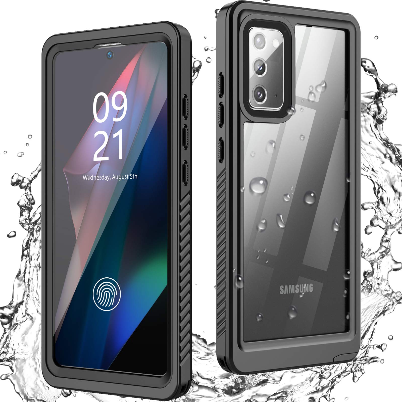 ANTSHARESamsung Galaxy Note 20 Case Waterproof, Built in Screen Protector Shockproof Full Body 360 °Protective IP68 Underwater Clear Case for Galaxy Note 20 6.7 inch