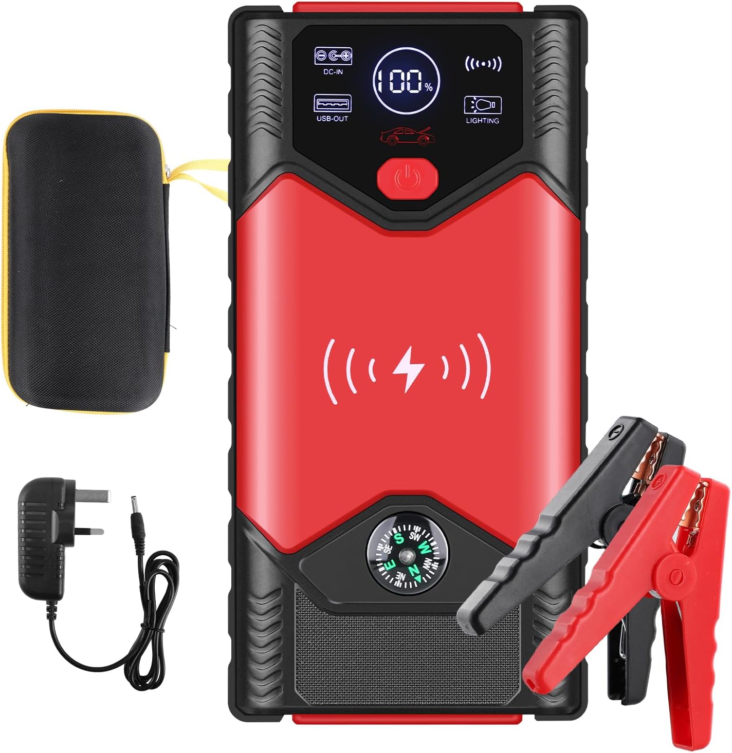 Jump Starter Power Pack 4000A,39800mAh Car Battery Booster Jump Starter