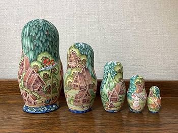 ロシア雑貨☆イコン マトリョーシカ民話(5P)コブロフ工房