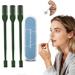 Nose Hair Trimmer 3-Pack Manual 360 Rotating Double-Blade Portable Stainless Steel Grooming Tool for Men Women Home Travel