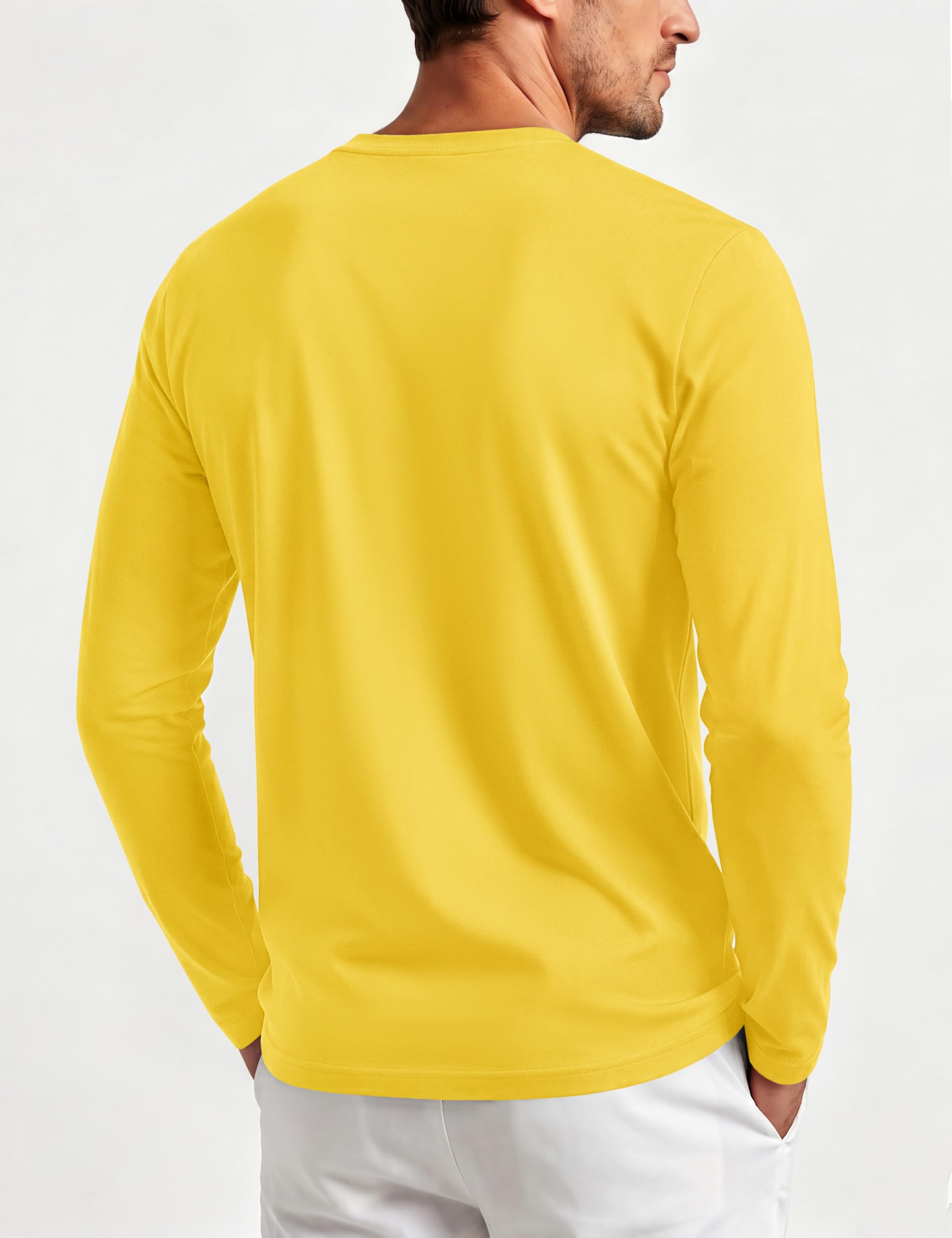 TACVASEN Herren T-Shirt Langarm Baumwolle Rundhals Shirt Männer Sweatshirt Langarmshirt Basic Oberteil Frühling Herbst Freizeit Pullover