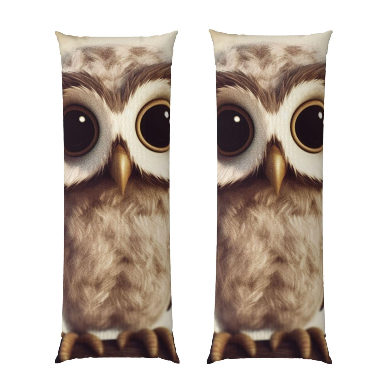 Housse de coussin chouette longue grand format respirante et douce