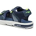Asian Mens VIRAT-02 Casual Sandals with adjustable velcro closure for easy wear with flexible fitting and trendy and stylish looks with unique sole design | ideal for everyday use for mens as well as boys ( NAVYPGRN) -UK 7 gallery image