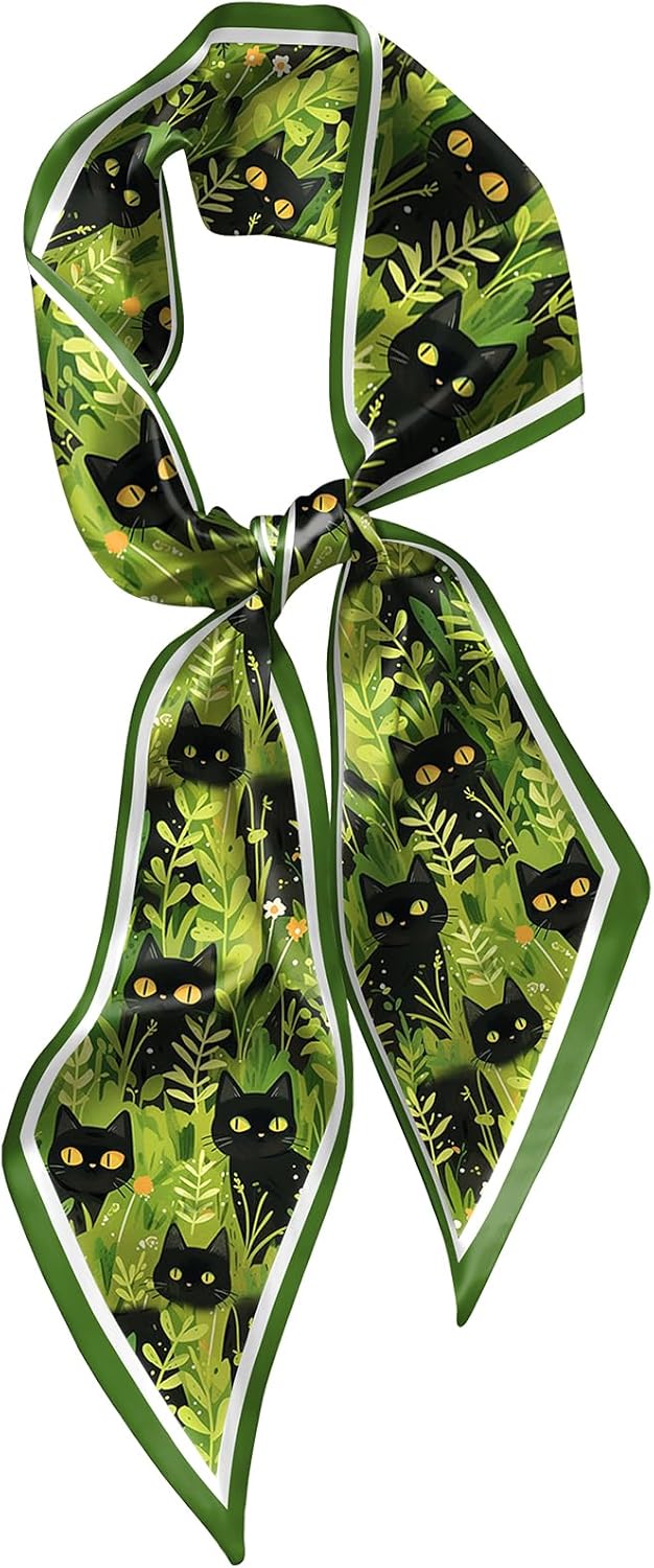 Hair Head Scarf Neck Scarves Silk Feeling Long Satin Fashion Cute Decoration Handbag Women Girls 59 * 6.7''