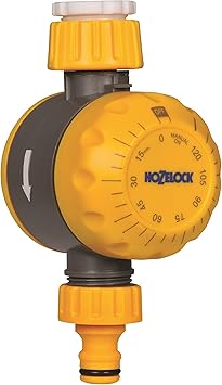 HOZELOCK - Manual Countdown Timer for Watering Mechanical Switch, Compatible with 21mm 1/2", 26.5mm 3/4" or 33.3mm 1" Water Taps, Watering Duration 5 to 120 Min, Easy Connection [2210]