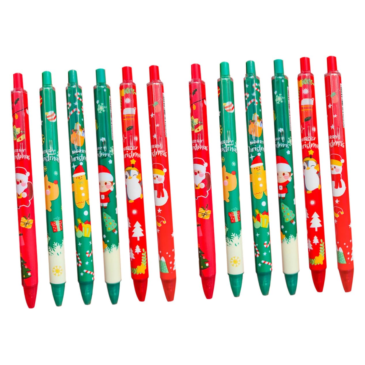 VILLCASE Bolígrafos de Gel 0.5mm para Examen y Oficina 12 Piezas Obsequio Navidad Varios estilos
