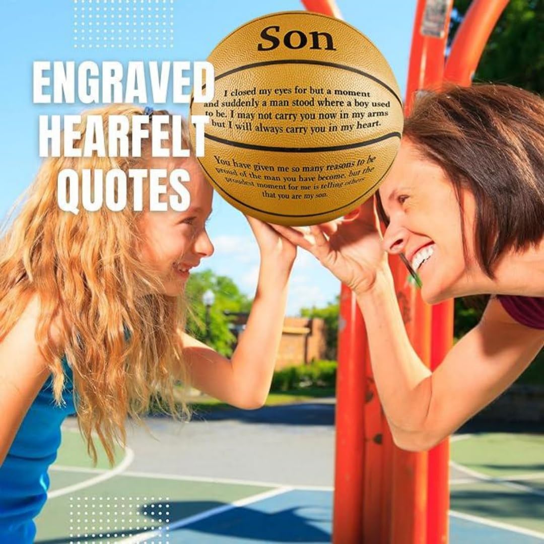 Basketball Gifts for Parents for Their Sons - Suitable for Indoor and Outdoor - Personalized Christmas Graduate Day Gifts - Gifts with Love