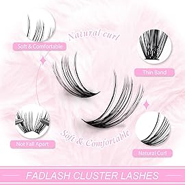 Lash Clusters Individual Lashes Cluster Mixed Tray D Curl Lash Clusters DIY Eyelash Extensions Individual Cluster Lashes Self-application at Home (40D-0.07D,12-18mm)