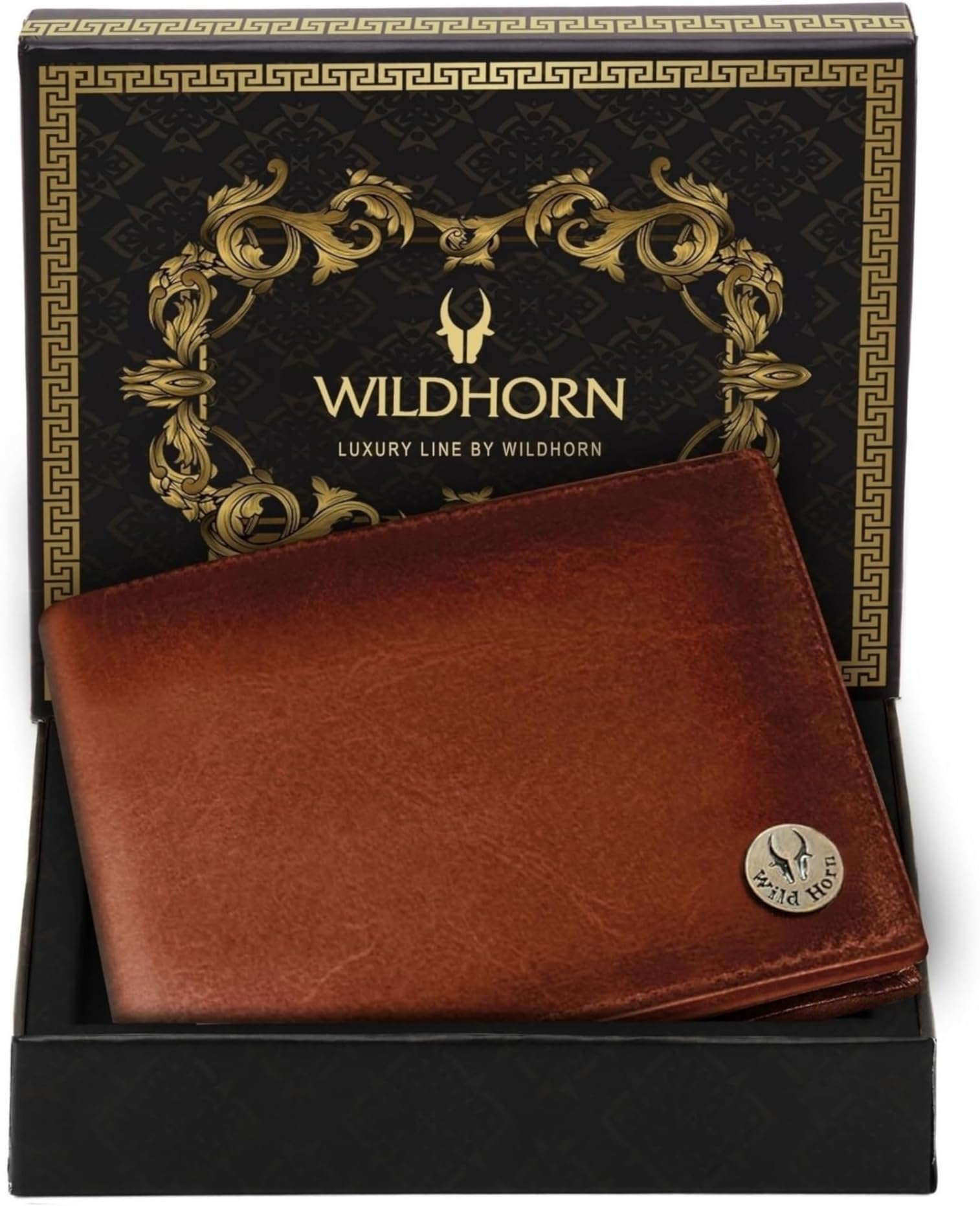 WildHorn Leather Wallet For Men, Tan Crunch