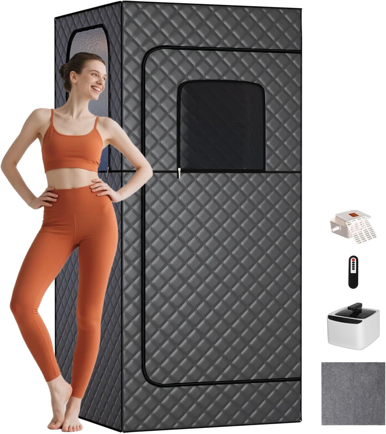 Portable Steam Sauna for Home, Personal Sauna Tent Home Sauna Box, Remote Control, 9 Adjustable Steam Levels, Compact & Easy Storage, Ideal for Relaxation