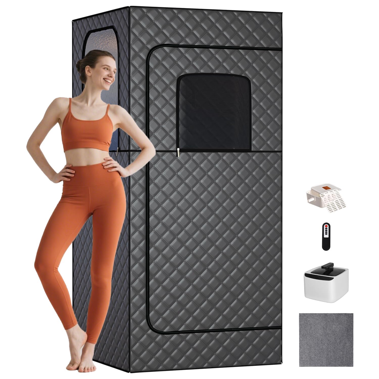 TOREAD Portable Steam Sauna for Home, Personal Sauna Tent Home Sauna Box, Remote Control, 9 Adjustable Steam Levels, Compact & Easy Storage, Ideal for Relaxation