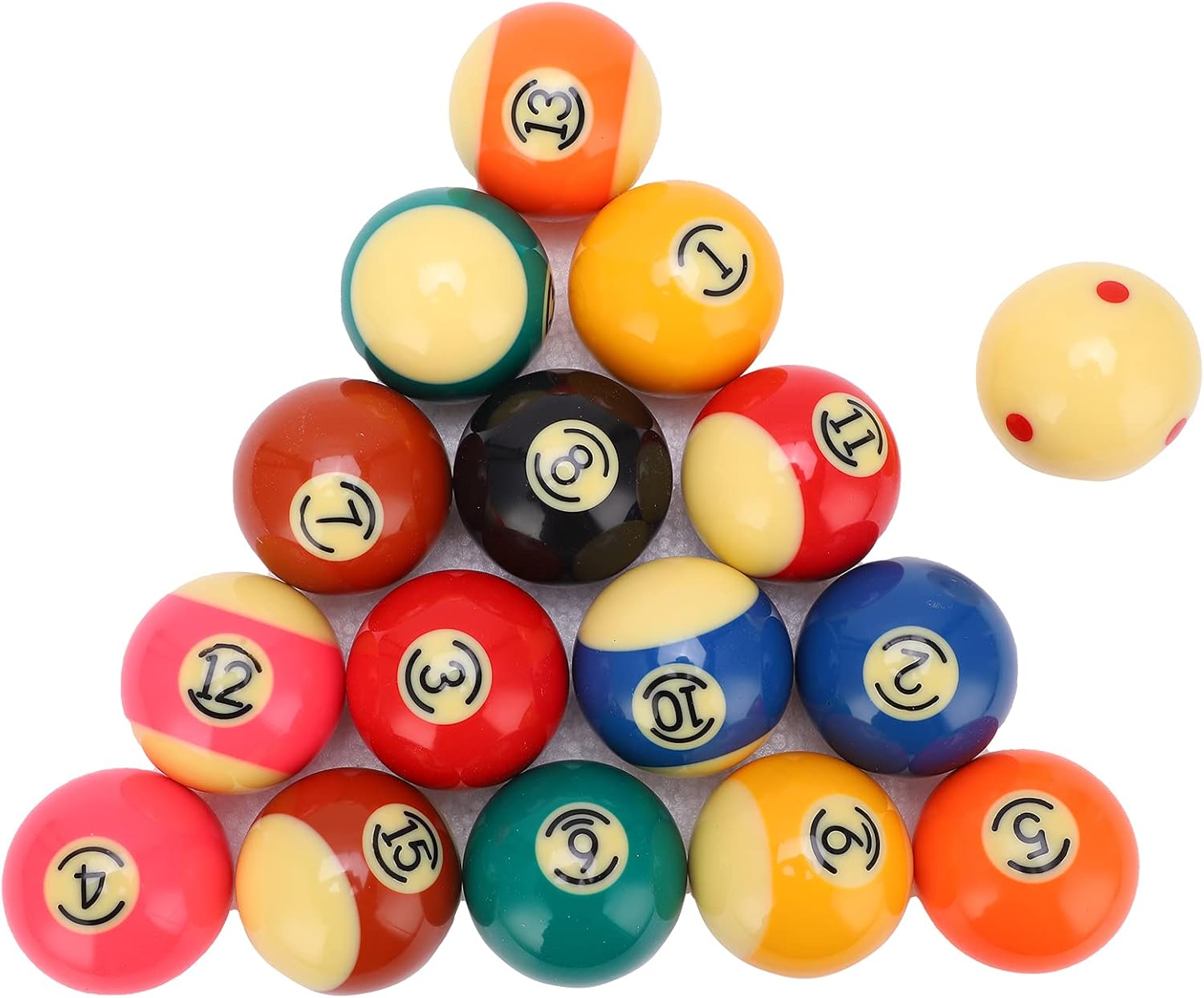 ビリヤードボール 色を変える 引っかき抵抗プールテーブルアクセサリーは エンターテインメントゲームの視覚的疲労を効果的に防ぎます完全な丸み 秀逸