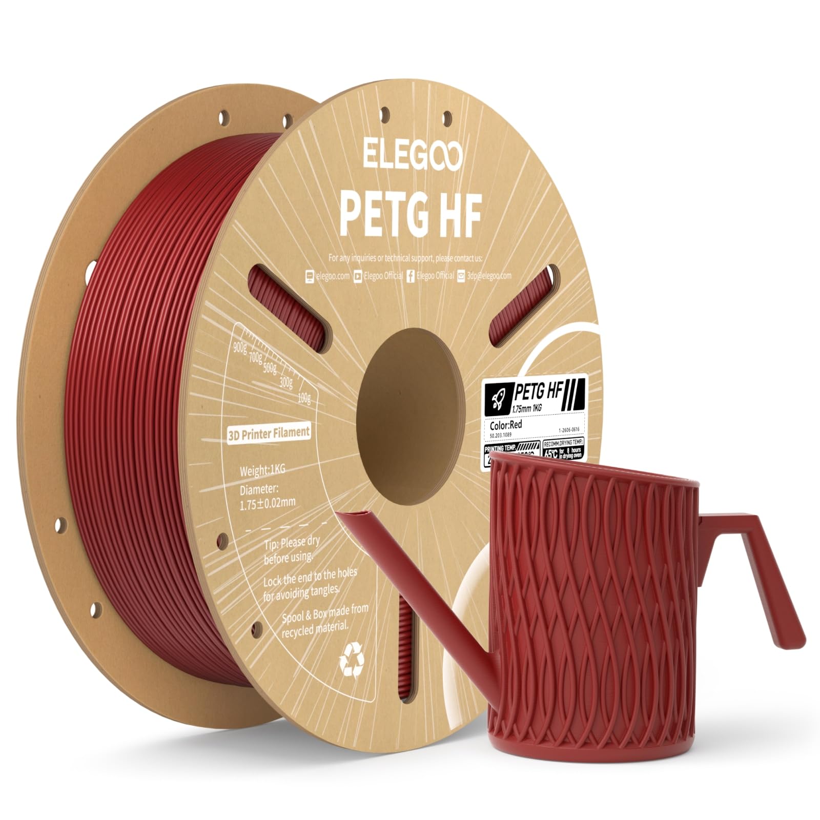 ELEGOO Rapid PETG Filament - 1KG Black -24 ELEGOO Rapid PETG Filament - 1KG Black -24