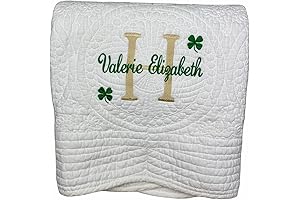 Irish Blessings Baptism Blanket for Little Girls Christening Shawl Baby Blanket