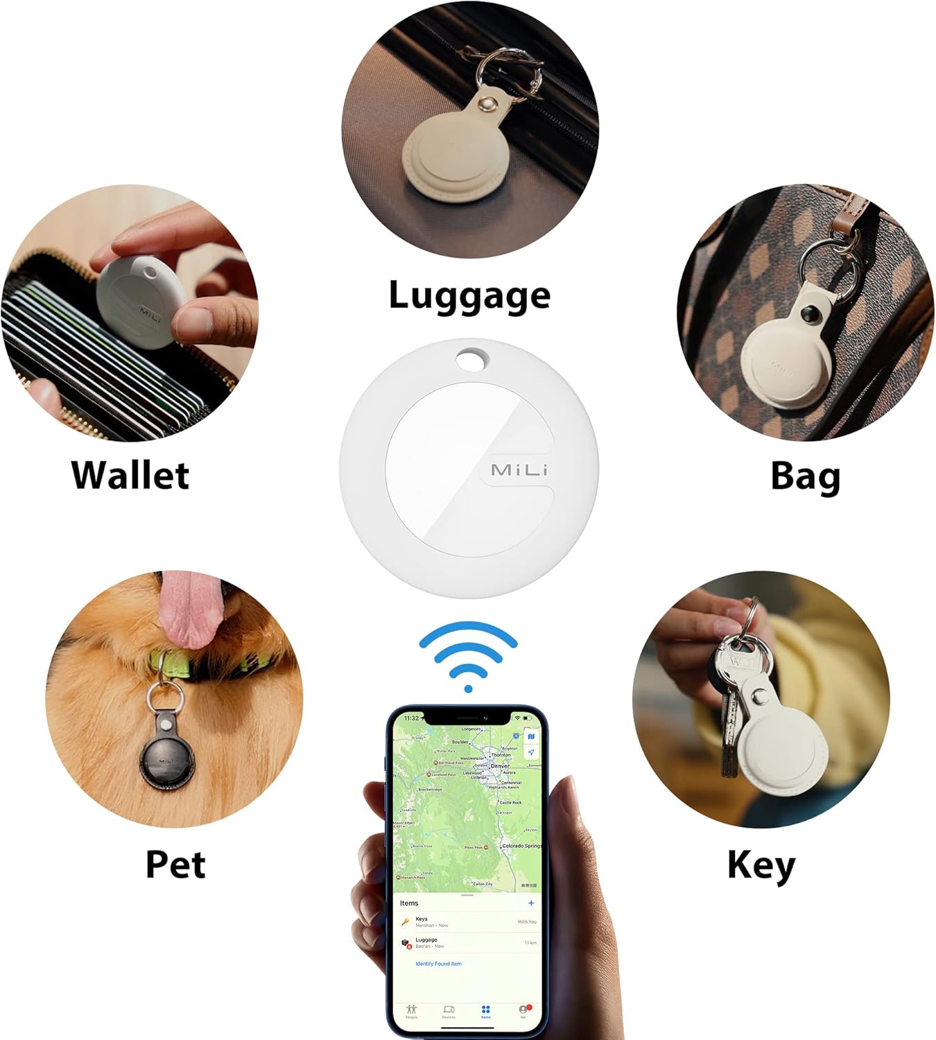 mili key finder item finders apple mfi certified portable bluetooth tracker works with apple find myios only key luggage tracker free case includ