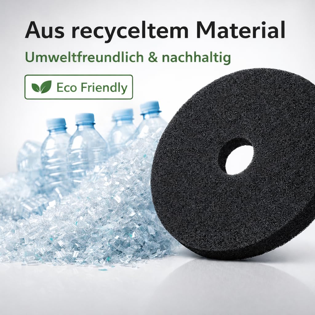 UNITEX WORKSAFE Superpad nero Ø 432 mm (17″) – tampone per stripping per macchine monolastre, altamente aggressivo, lavabile, 100% poliestere riciclato (PET) – 5 pezzi