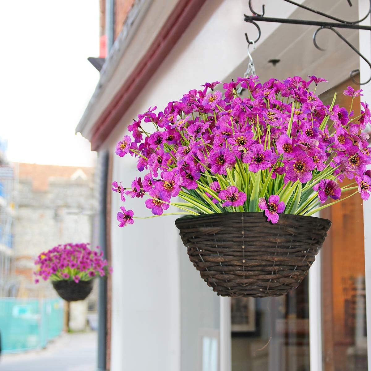 30 Bundles Artificial Flowers Outdoor UV Resistant Fake Flowers No Fade Faux Plastic Plants Garden Porch Window Box Decorating(Purple) - Image 6