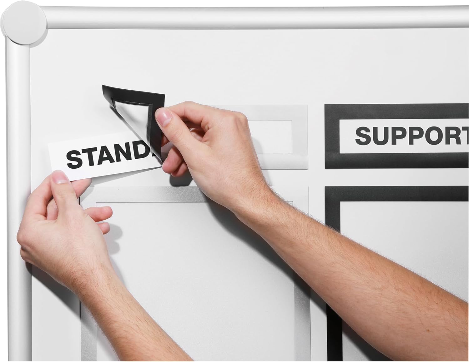 Durable 498623 Duraframe Magnetic Top, Magnetic Title Frame, A4 - Silver, Pack of 5